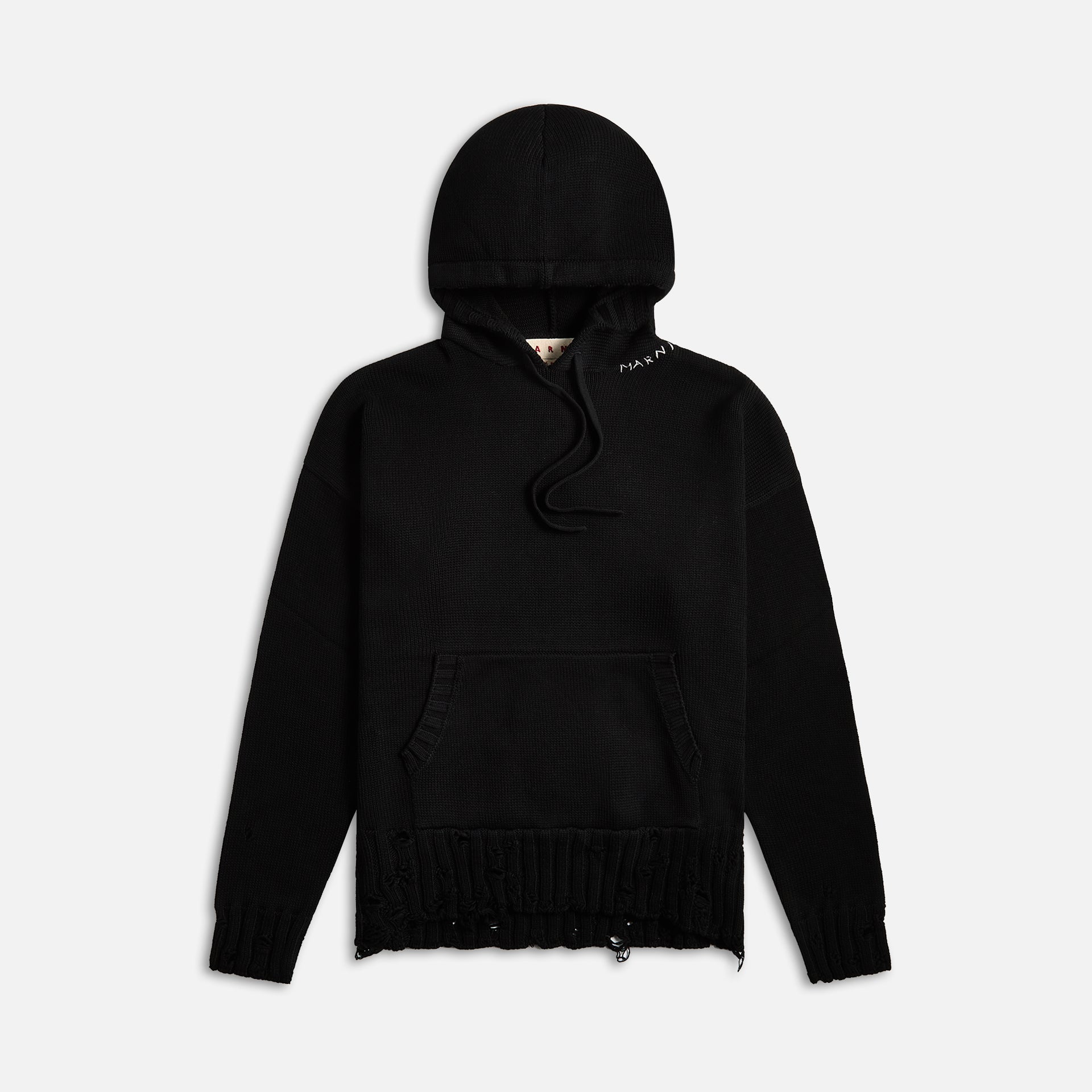 Marni Disheveled Mending Hoodie - Black