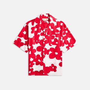 Marni Dillies Silk Camp Shirt - Crimson