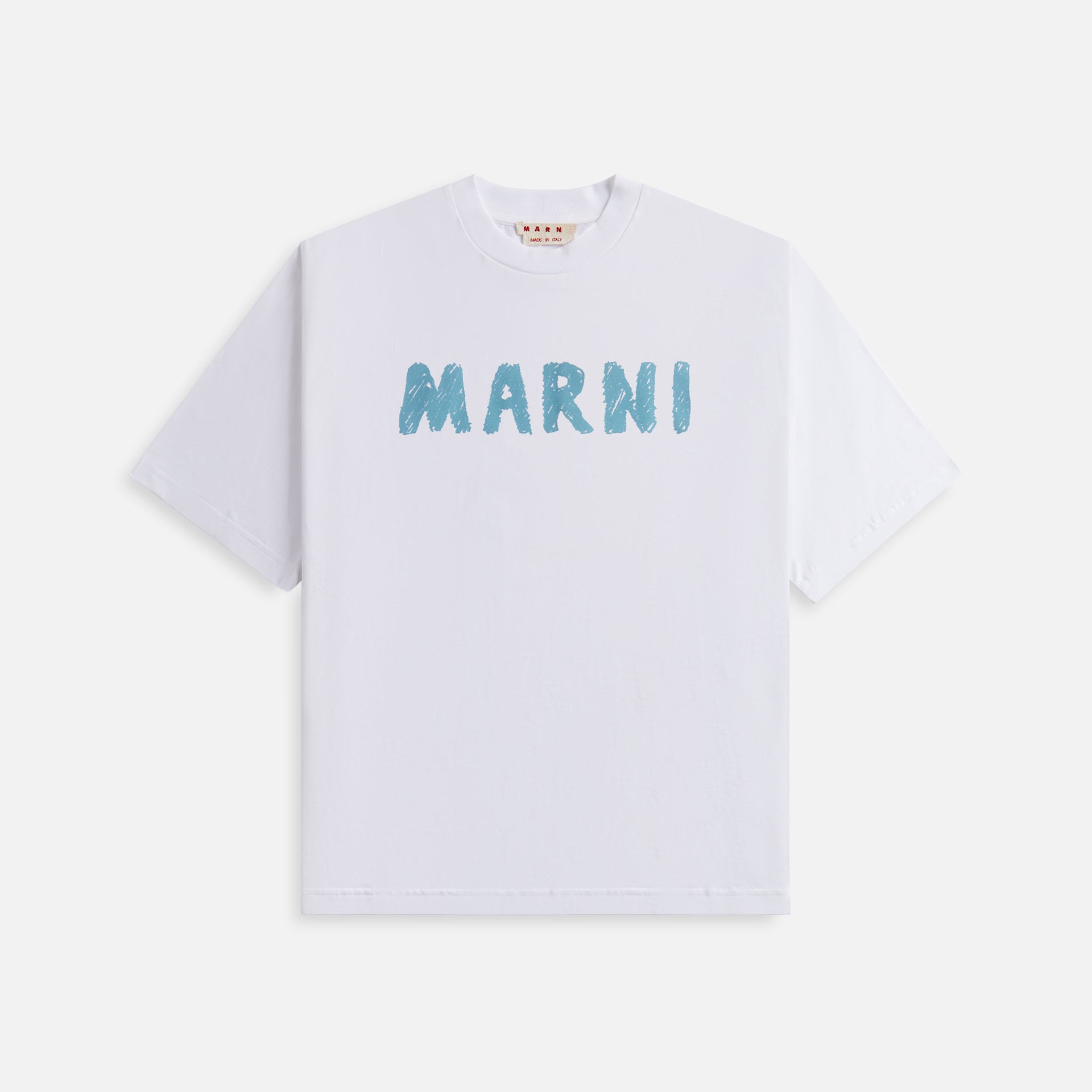 Marni trim Jersey Brushed Logo Tee - Lily White