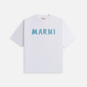 Marni trim Jersey Brushed Logo Tee - Lily White