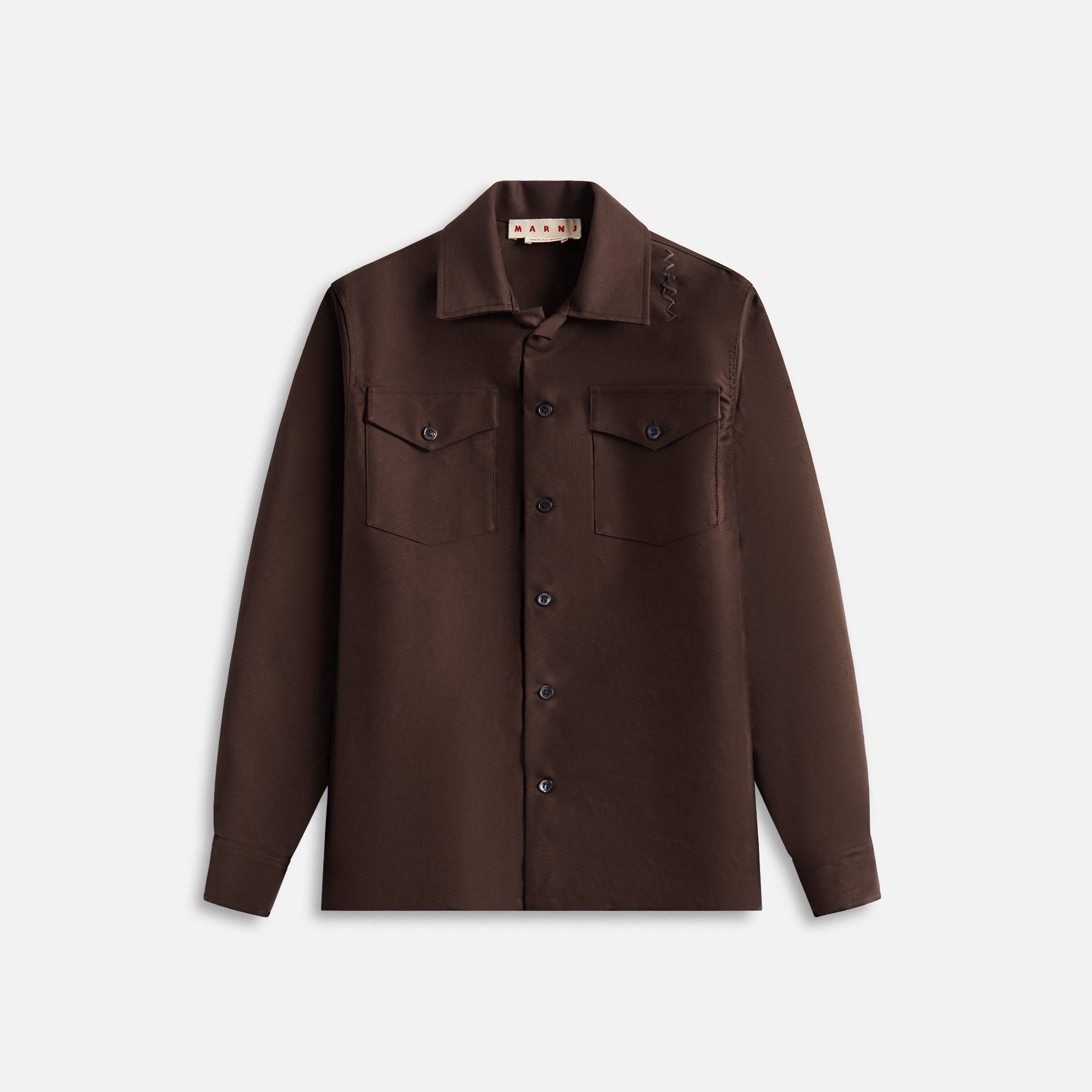 Marni Compact Organic Cotton Moleskin Overshirt - Moca – Kith