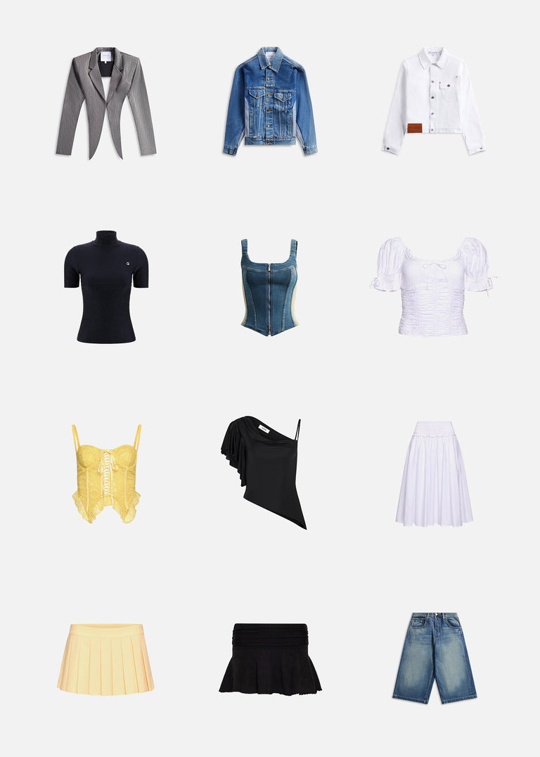 
            New arrivals to womenswear, including tops, skirts, and shorts.
          

