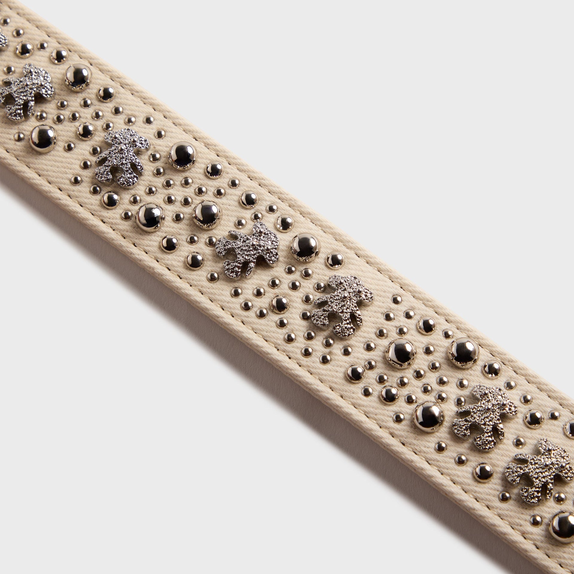 Veneda Carter Teddy Studded Belt in Off White