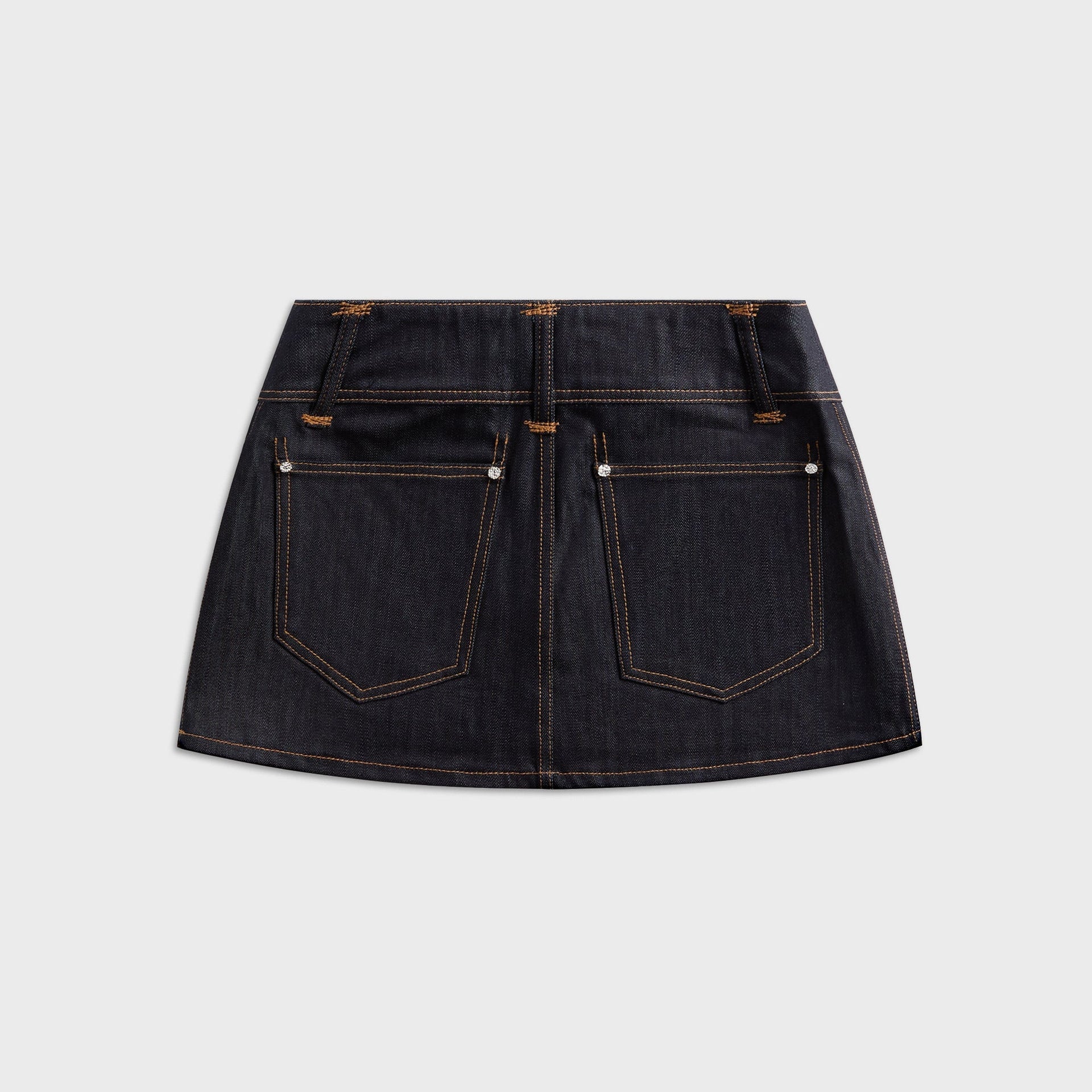Veneda Carter Low Rise Micro Mini Skirt in Denim