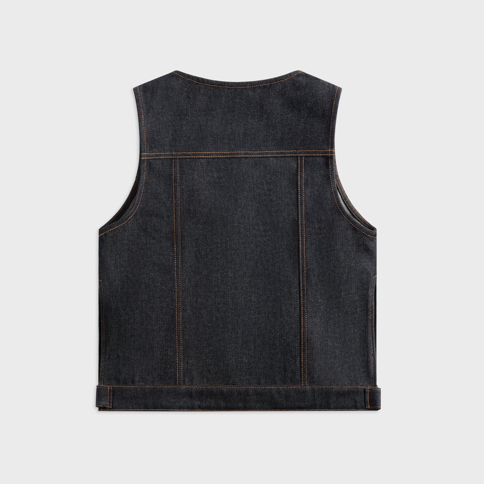 Veneda Carter Boxy Vest in Denim