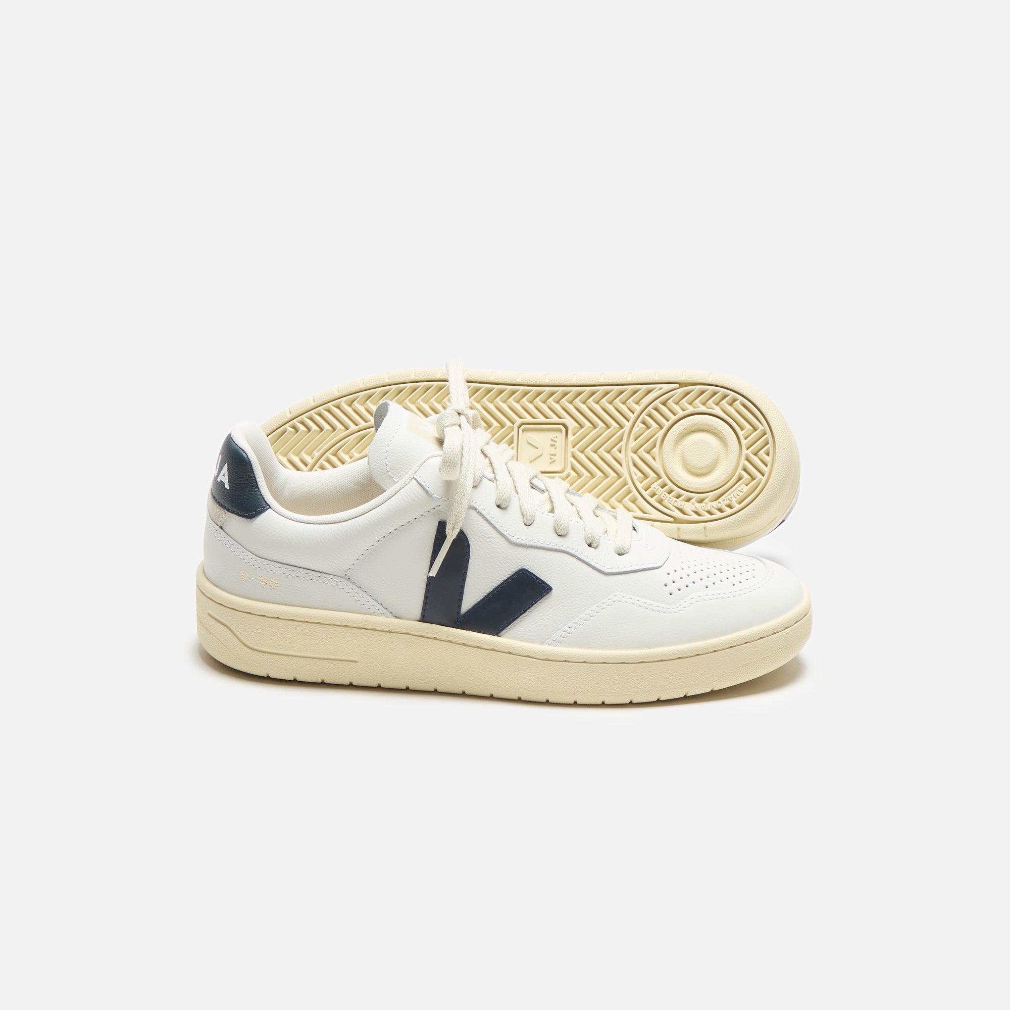スニーカー VEJA FW24 V-90 (VD2003656 EXTRAWHITENAUTICO) V-90 LEATHER WHITE NAUTICO | VEJA