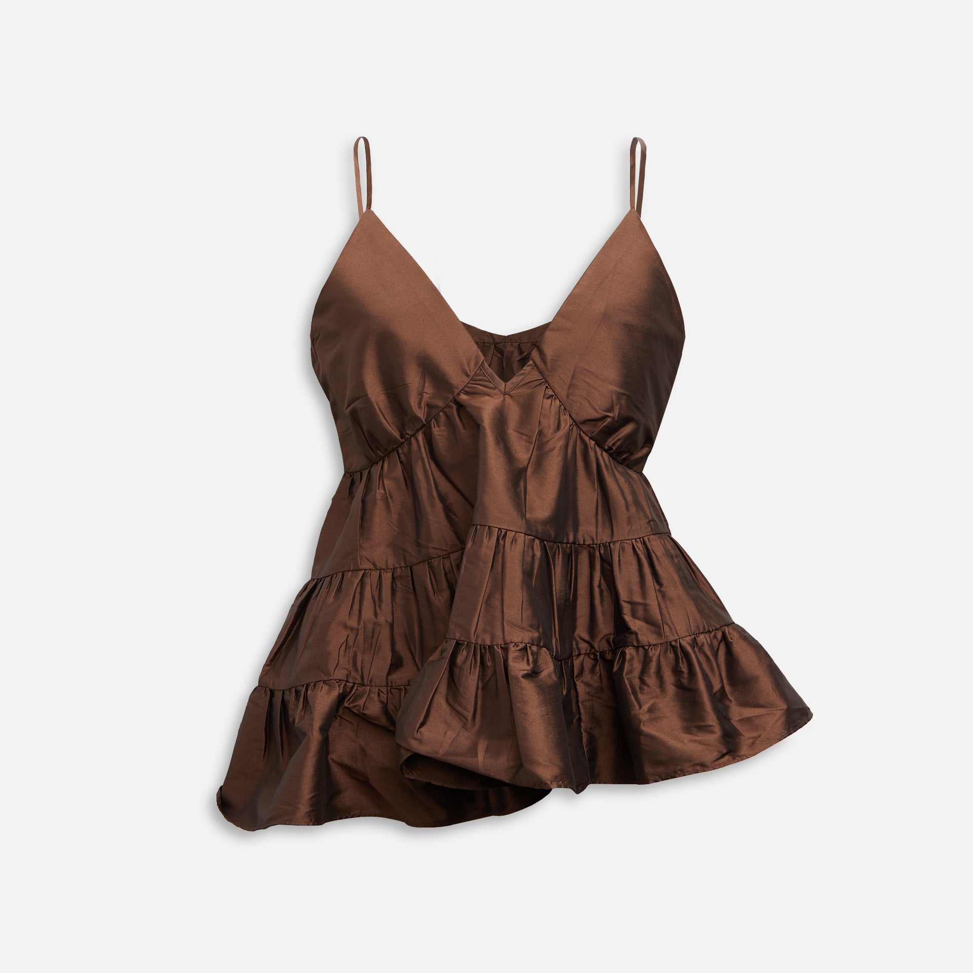 Azeeza Viola Taffeta Top - Chocolate