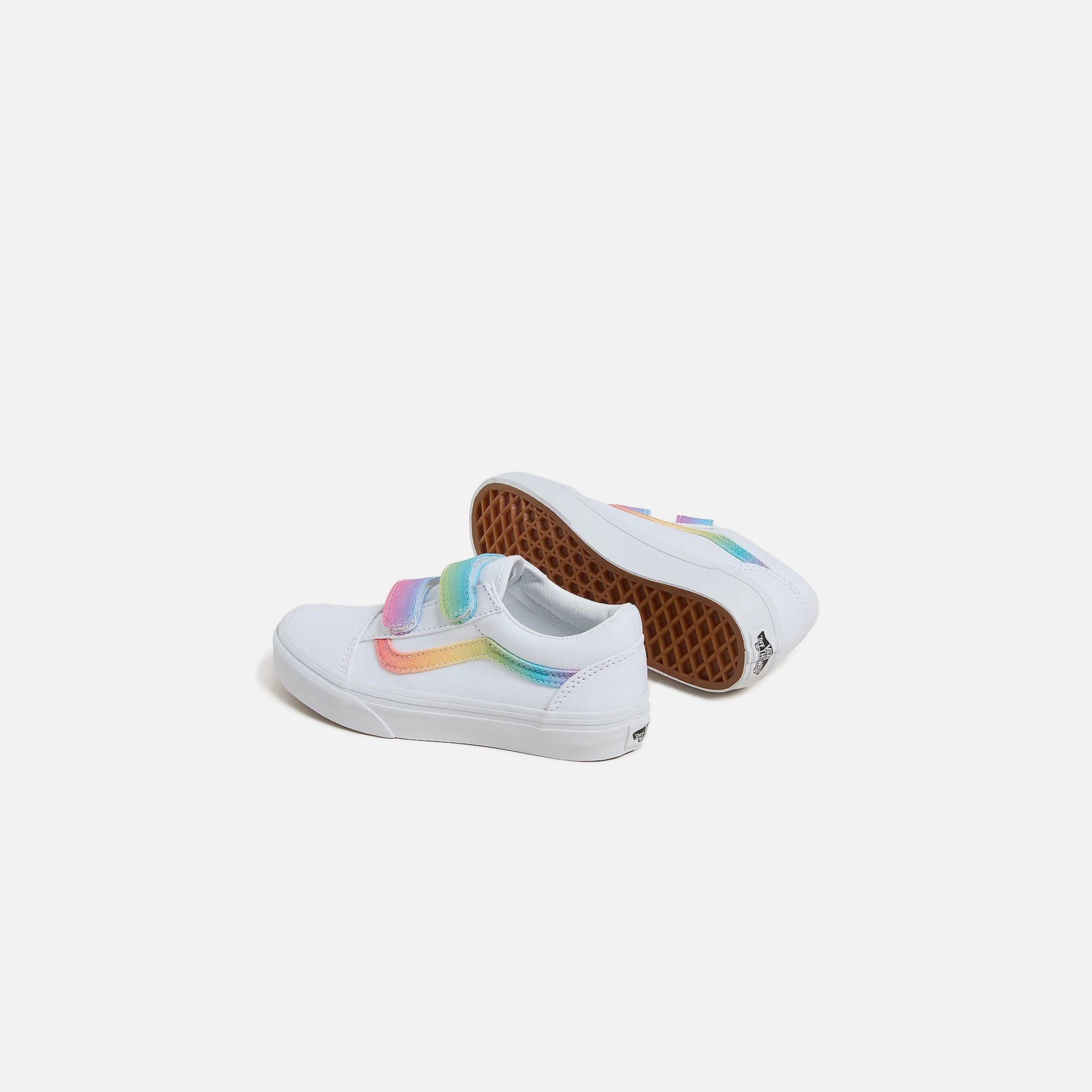 VANS PS Old Skool V - Rainbow / True White / Multi