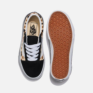 VANS PS Old Skool Leopard Glitter - Black / Brown