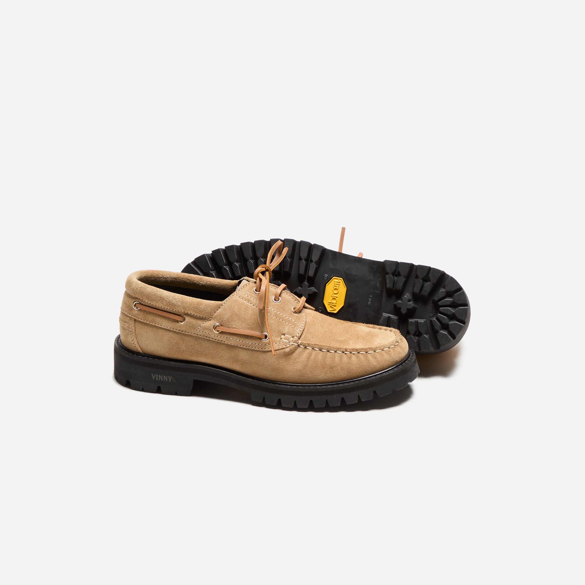 VINNY's Aztec Boat Shoe - Sand Suede