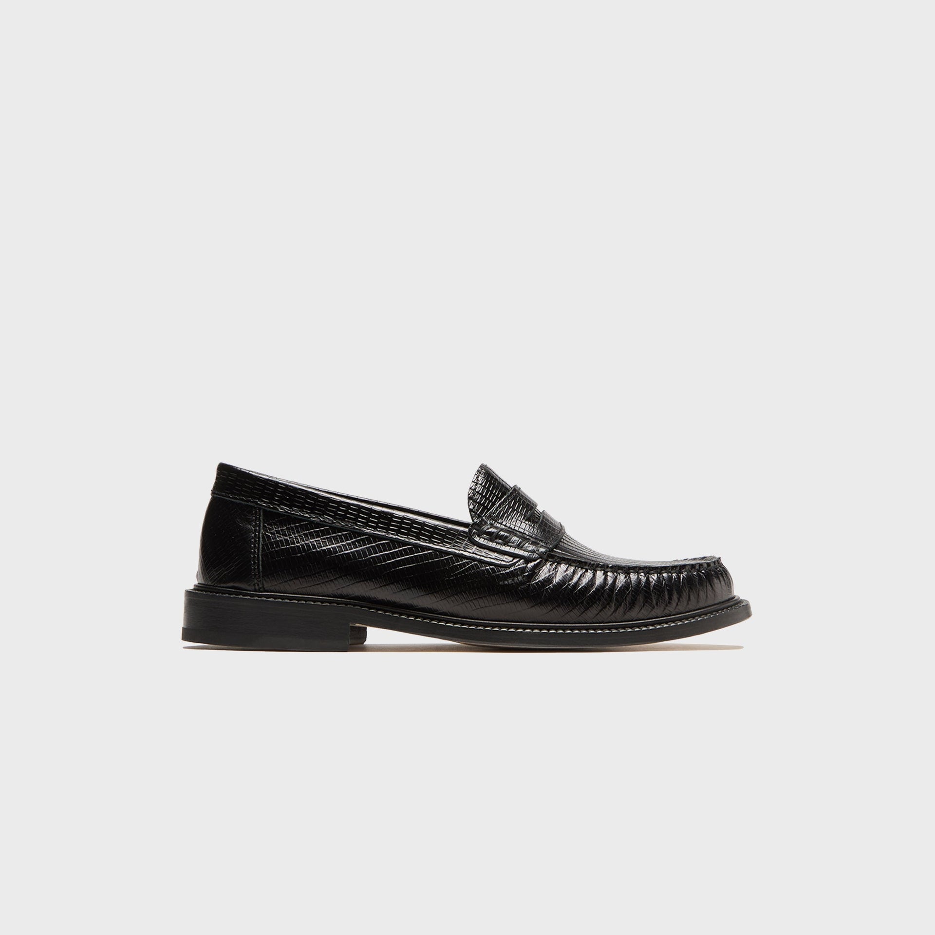 VINNY's Yardee Mocassin Loafer - Black Lizard