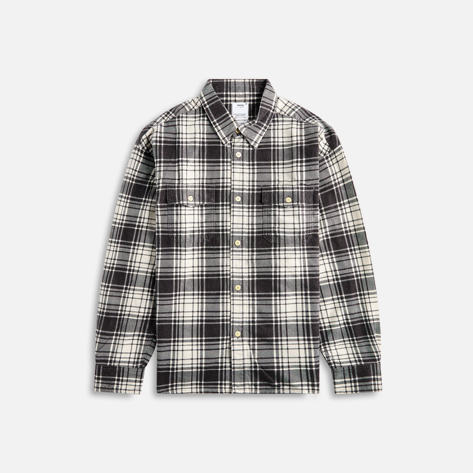 Visvim Pioneer Check Long Sleeve - Black