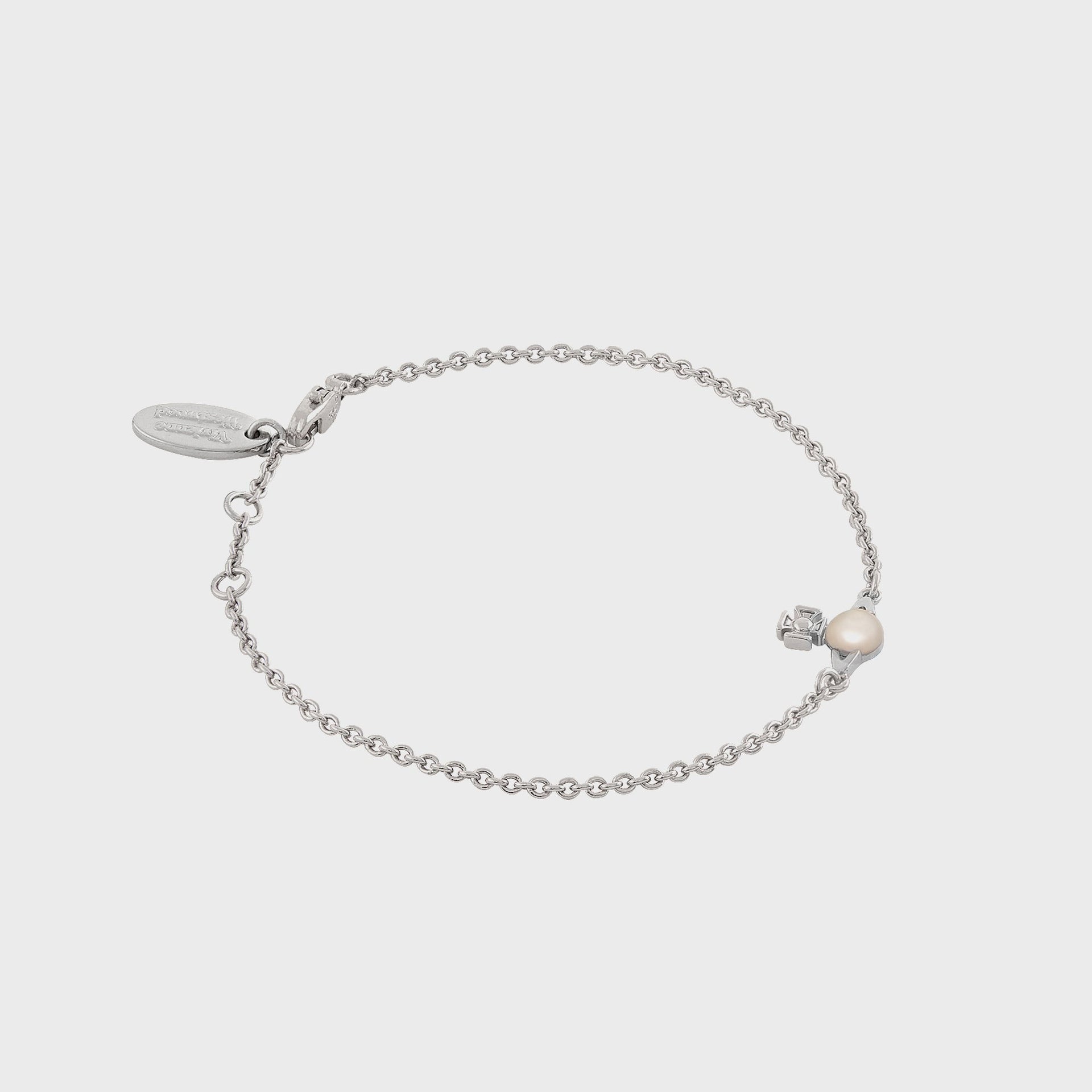 Vivienne Westwood Balbina Bracelet in Silver / Creamrose Pearl