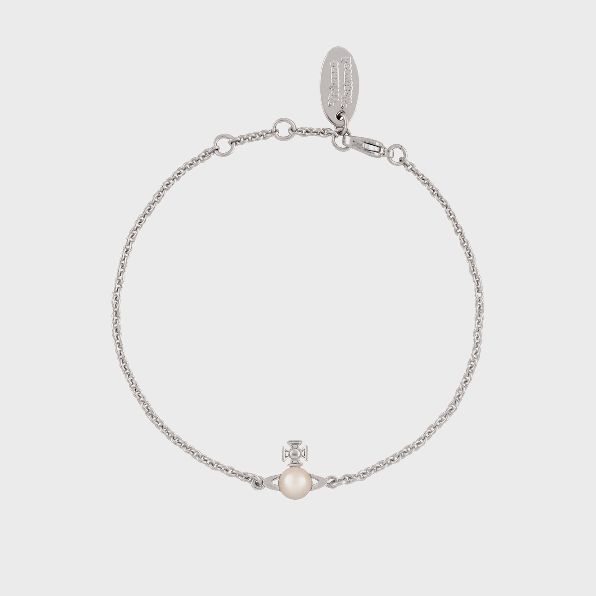 Vivienne Westwood Balbina Bracelet in Silver / Creamrose Pearl