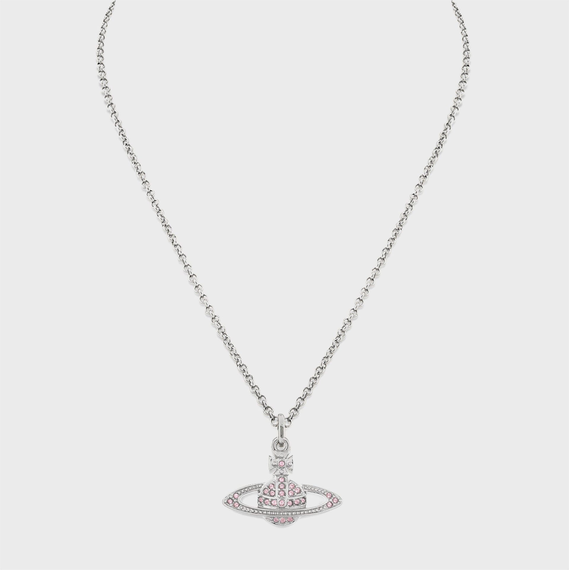 Vivienne Westwood Mini Bas Relief Pendant in Vintage Rose Crystal