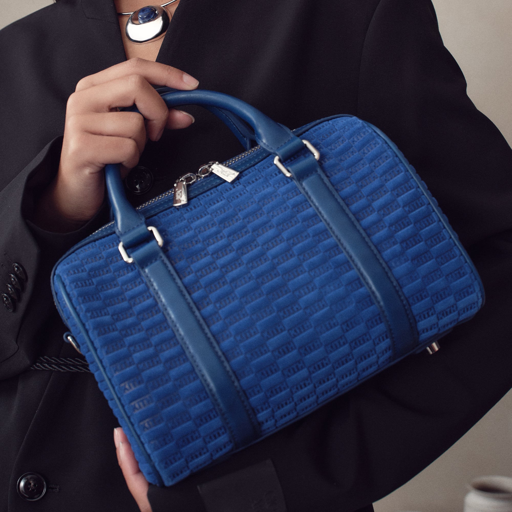 Kith Monogram Suede Crosswalk K20 Bag - Black