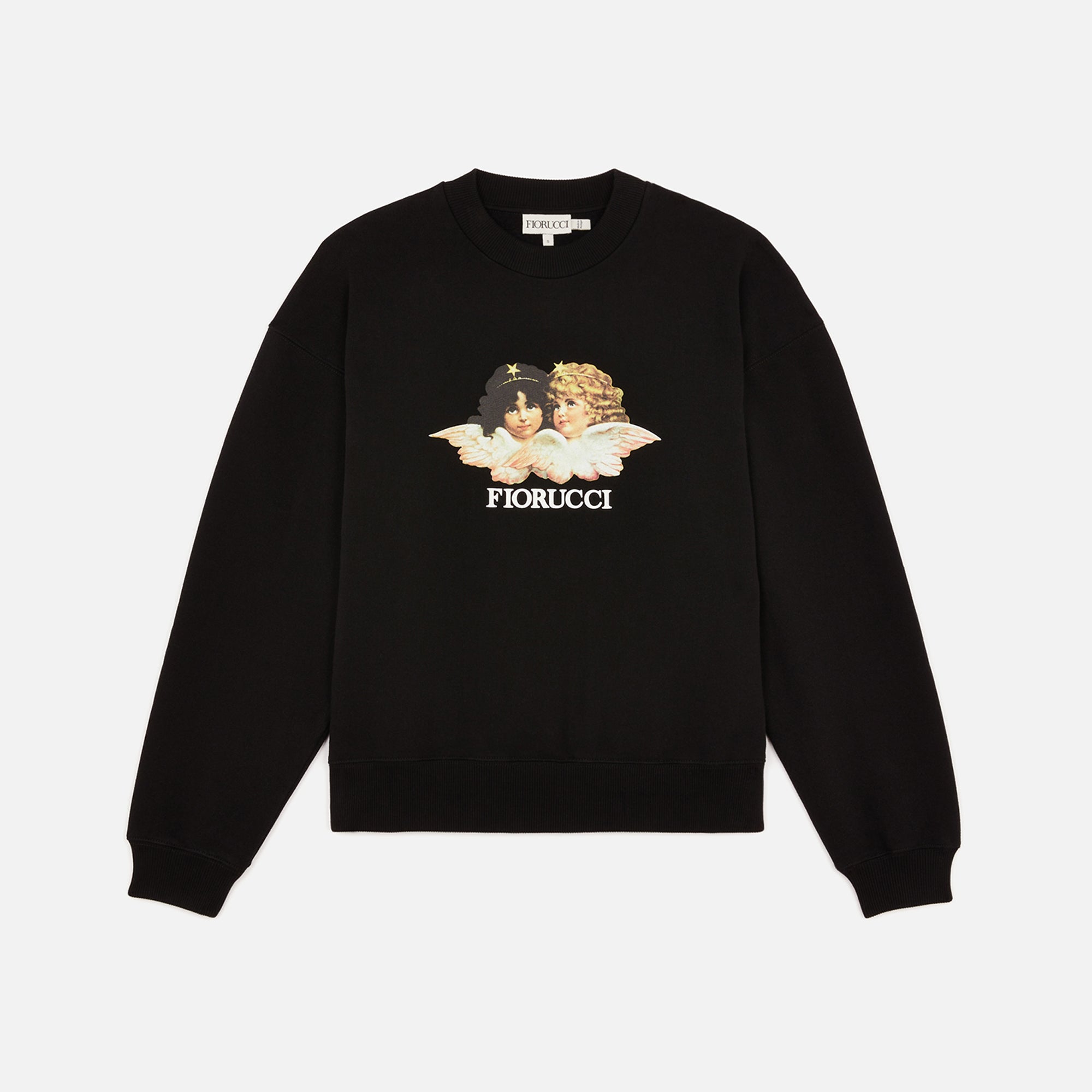 Fiorucci Crew Neck Angel Sweatshirt - True Black – Kith