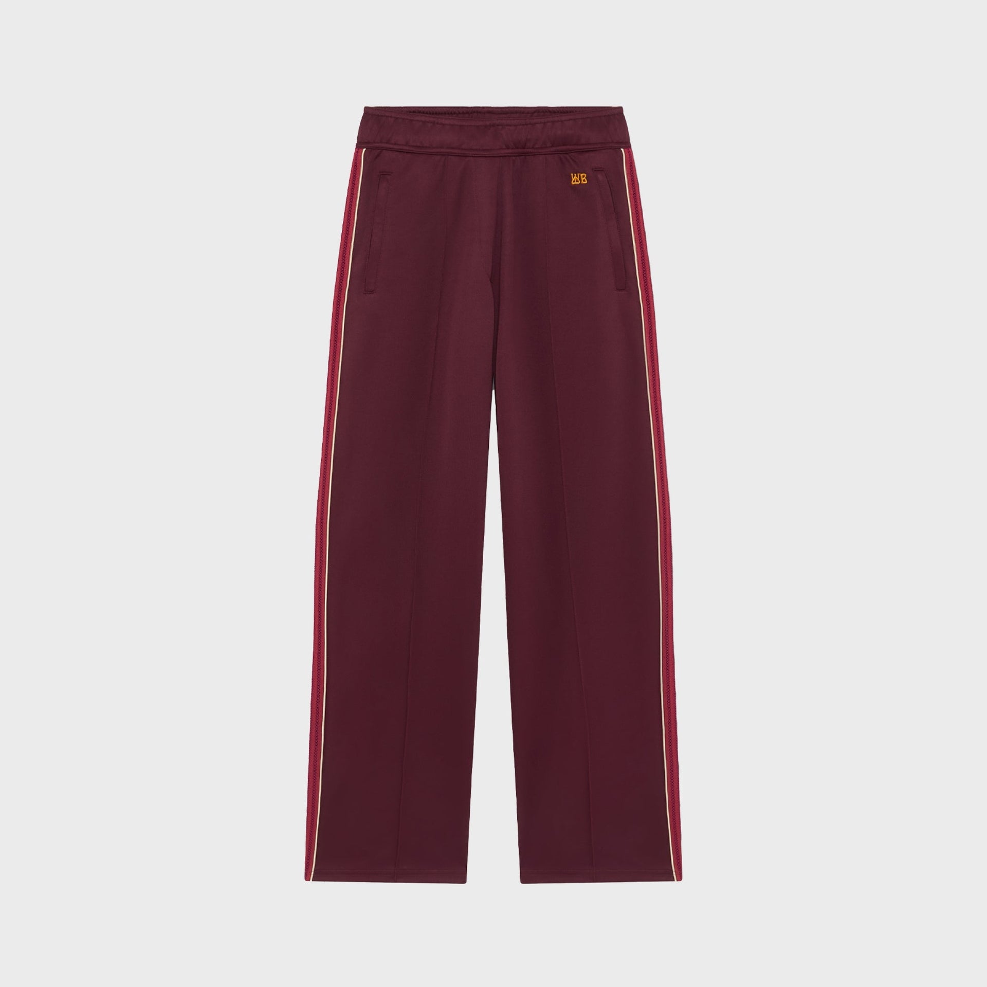 Wales Bonner Plain Poly Jersey Mantra Track Pants in Burgundy