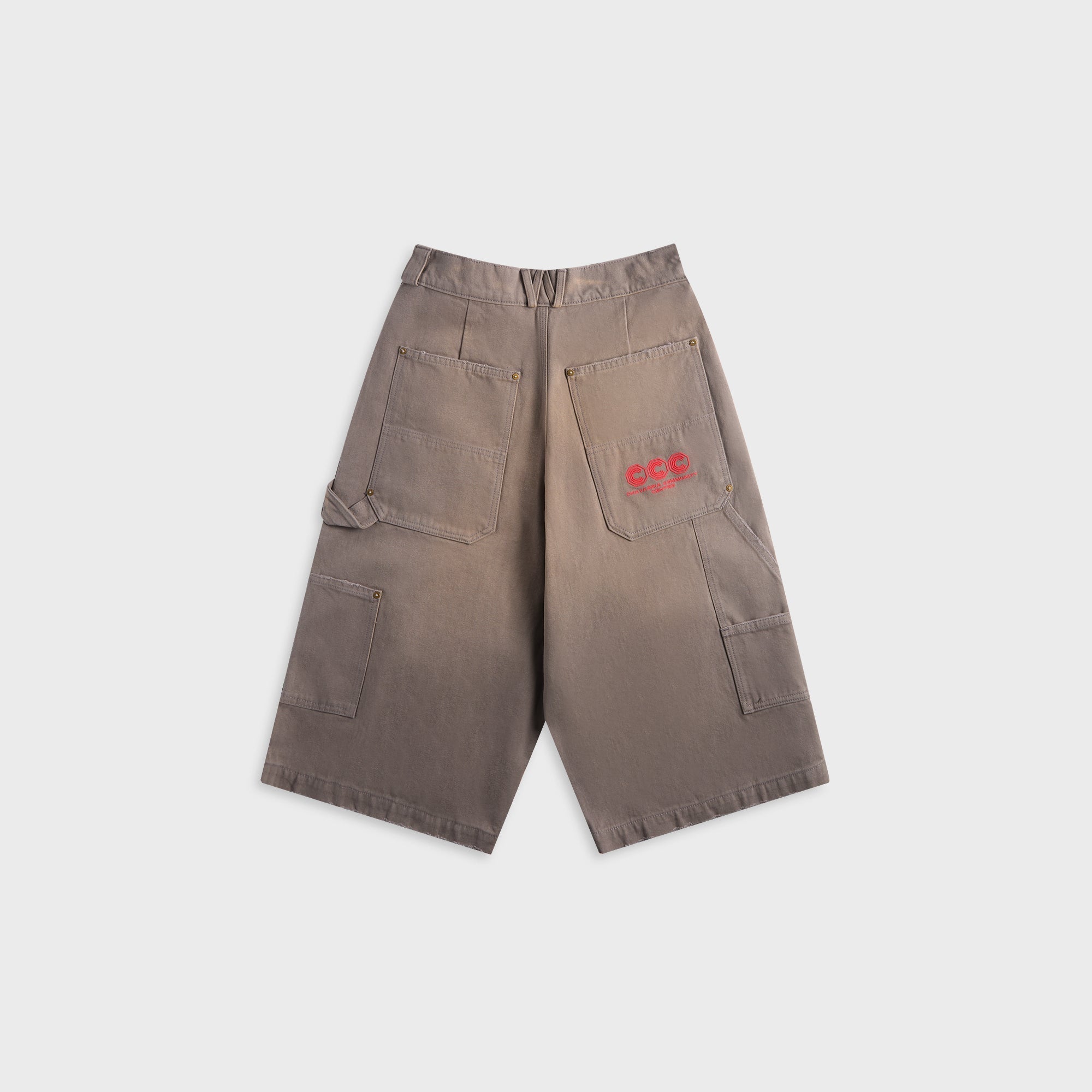 Willy Chavarria Stockton Double Knee Short - Concrete – Kith