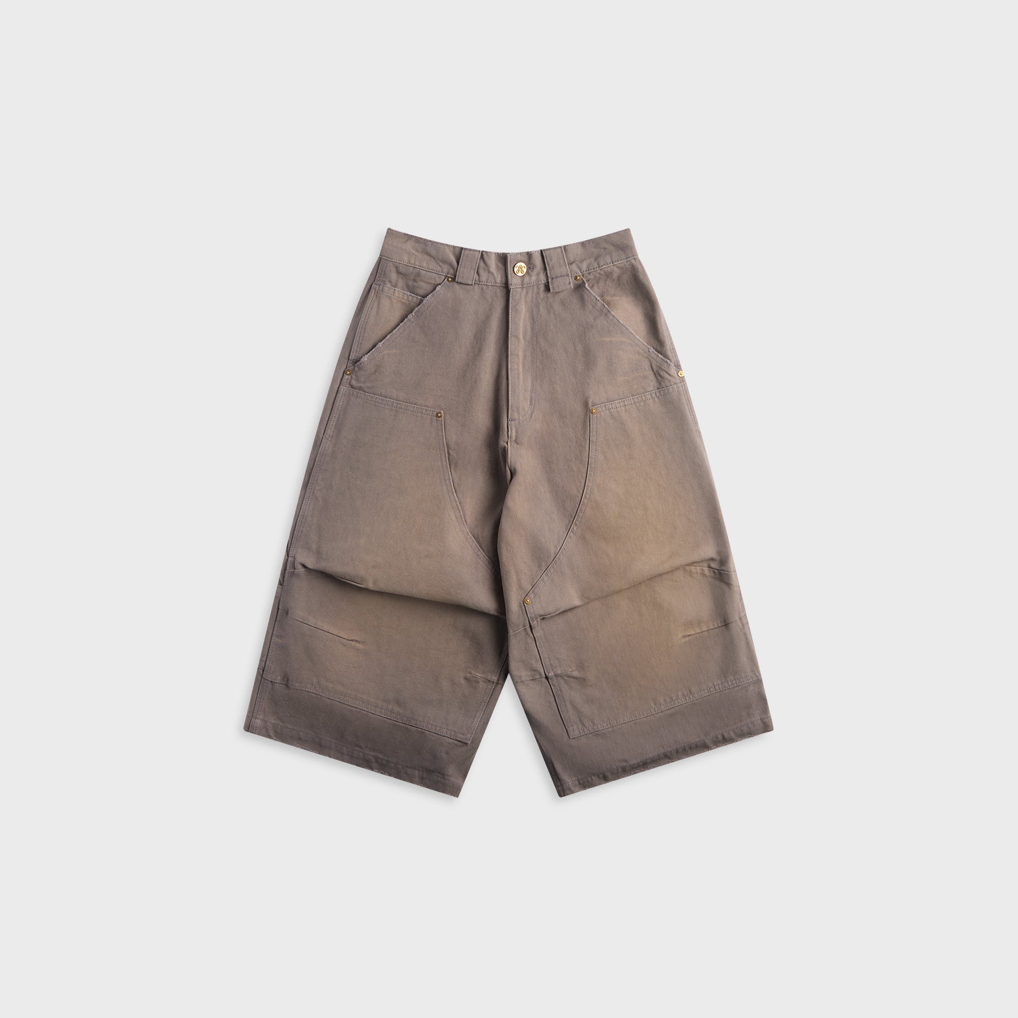 Willy Chavarria Stockton Double Knee Short - Concrete – Kith
