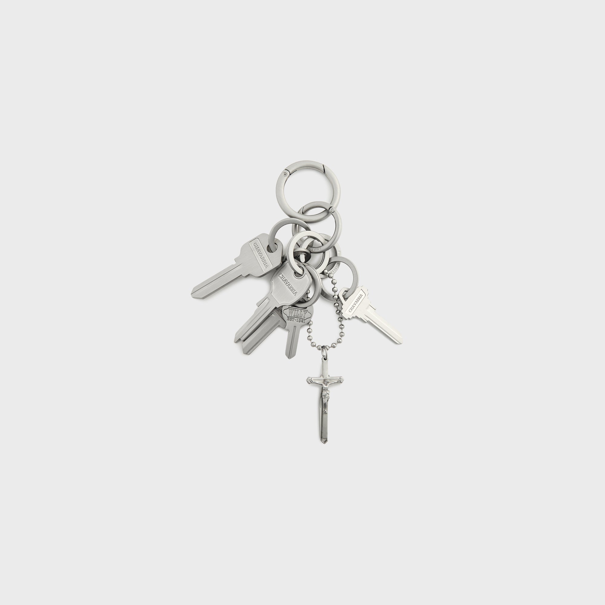 Willy Chavarria Staff Key Fobs - Shiny Nickel – Kith