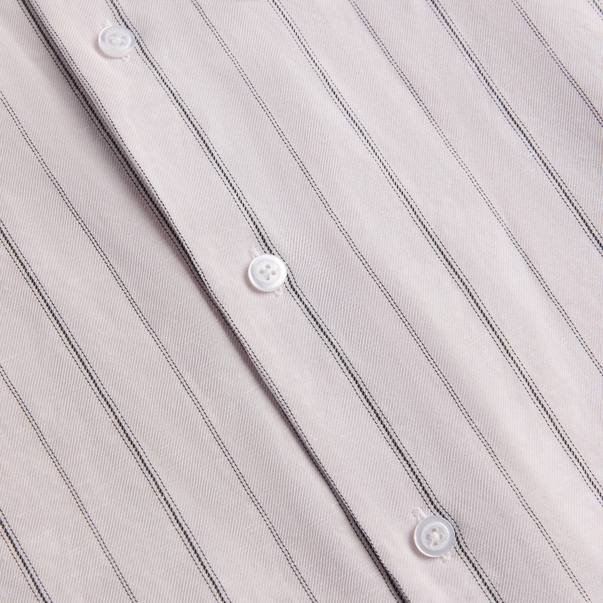 Willy Chavarria Camp Collar Short Sleeve Shirt - White / Black Stripe