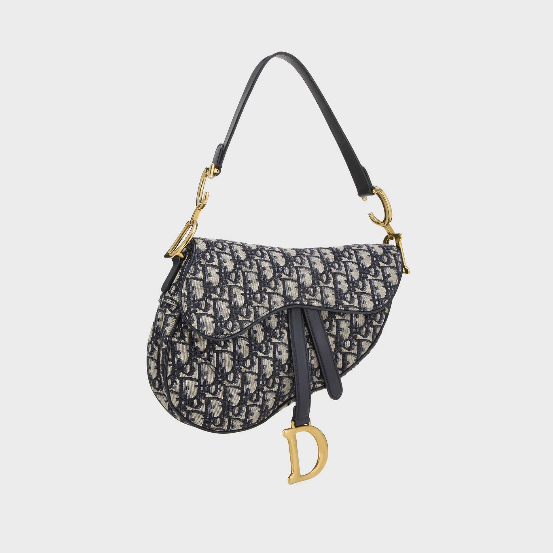 WGACA Dior Navy Trotter Saddle Bag - Navy