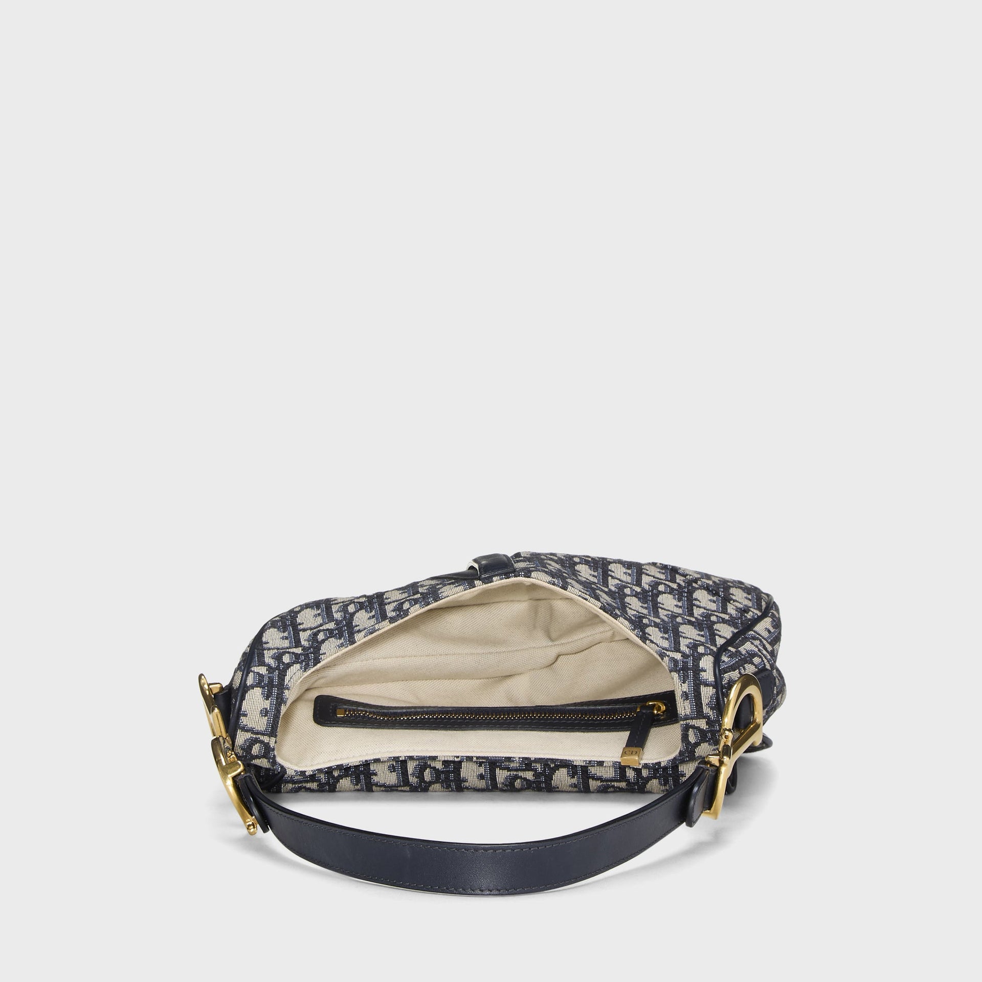 WGACA Dior Navy Trotter Saddle Bag - Navy