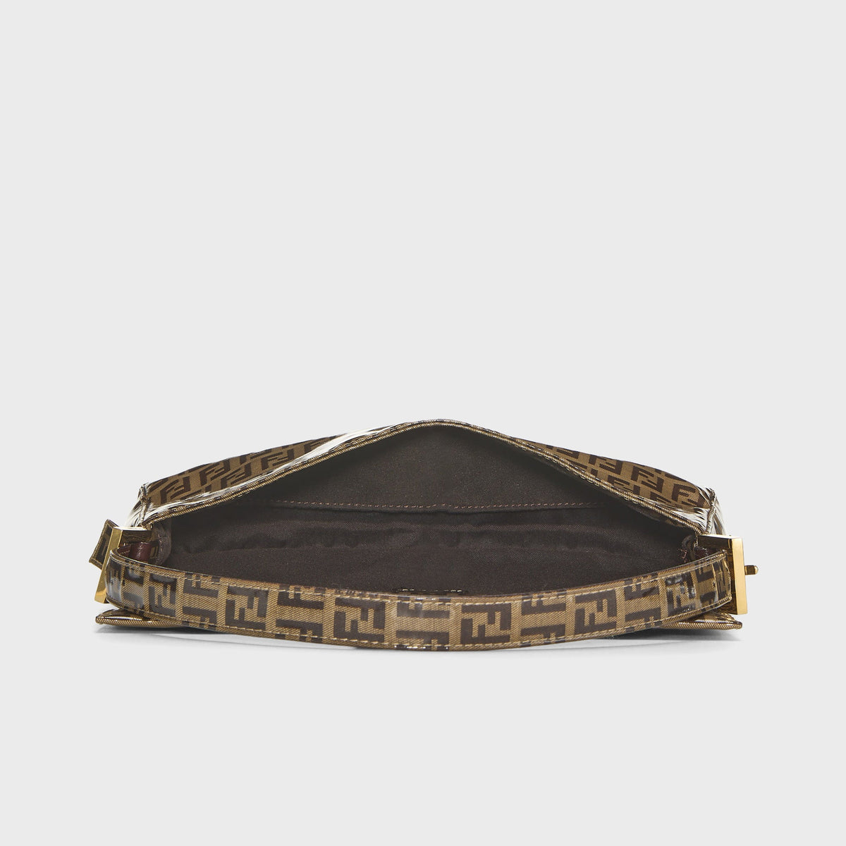 WGACA Fendi Vinyl Baguette Bag - Brown