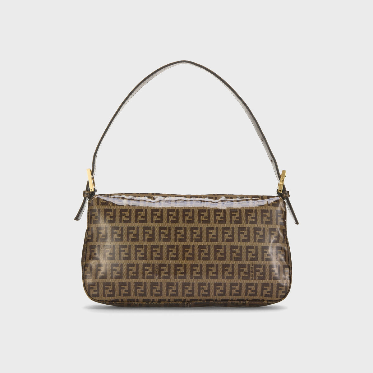 WGACA Fendi Vinyl Baguette Bag - Brown