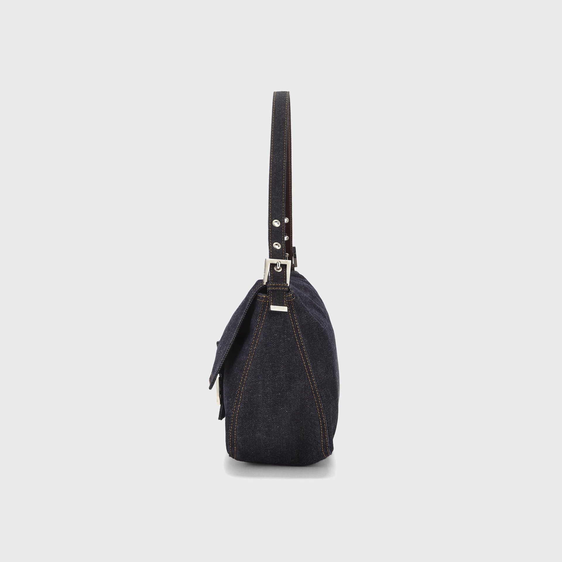 WGACA Fendi Denim Mama Baguette Bag - Blue