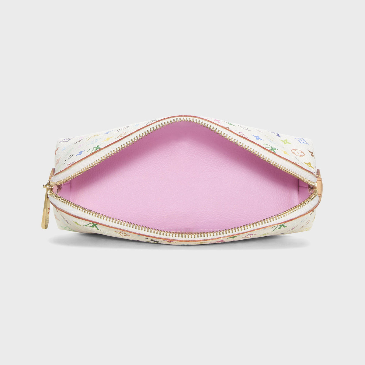 WGACA Louis Vuitton x Takashi Murakami Pochette Cosmetic PM Bag - White / Multi