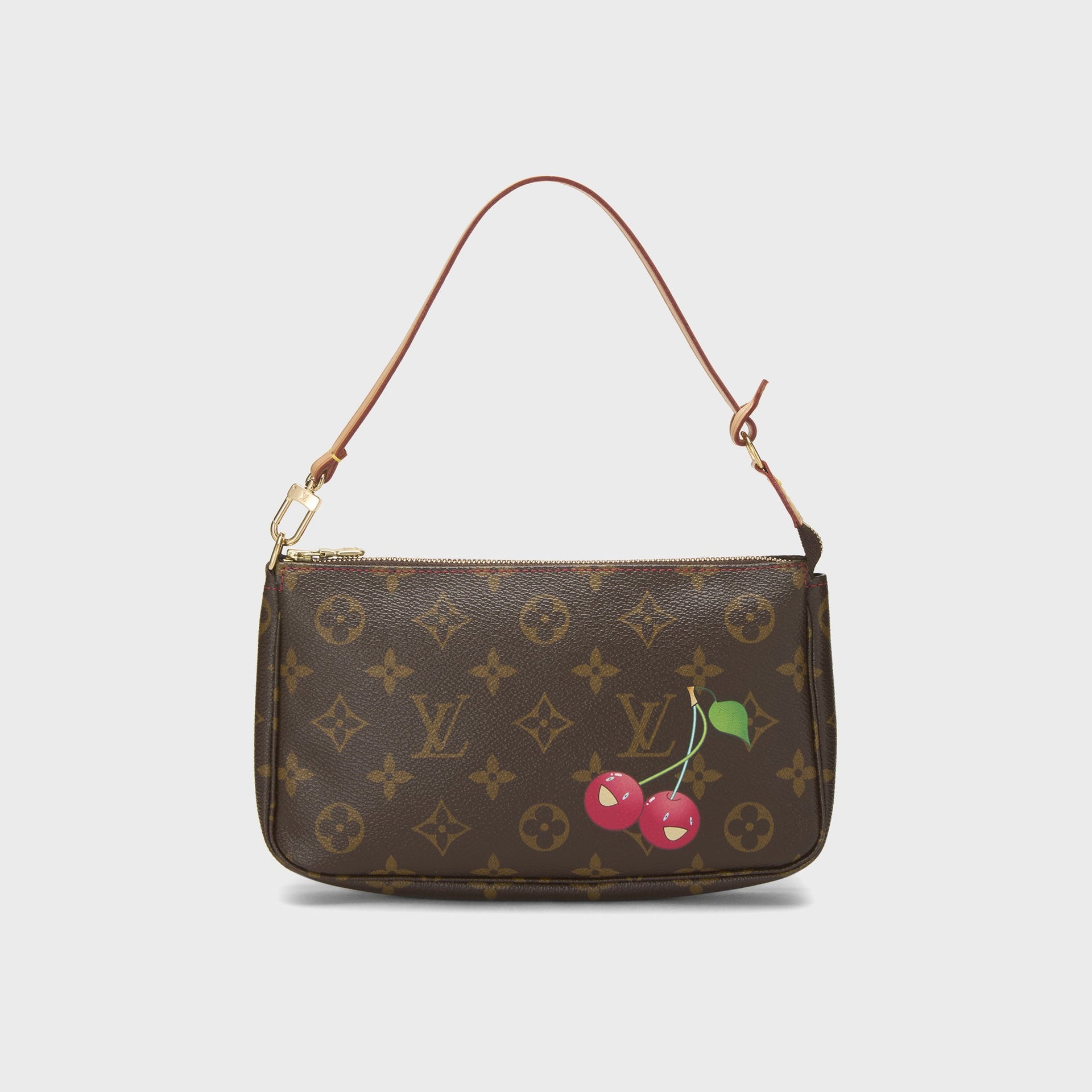 WGACA Louis Vuitton x Takashi Murakami Cherry Pochette Accessoires V2 Bag - Brown