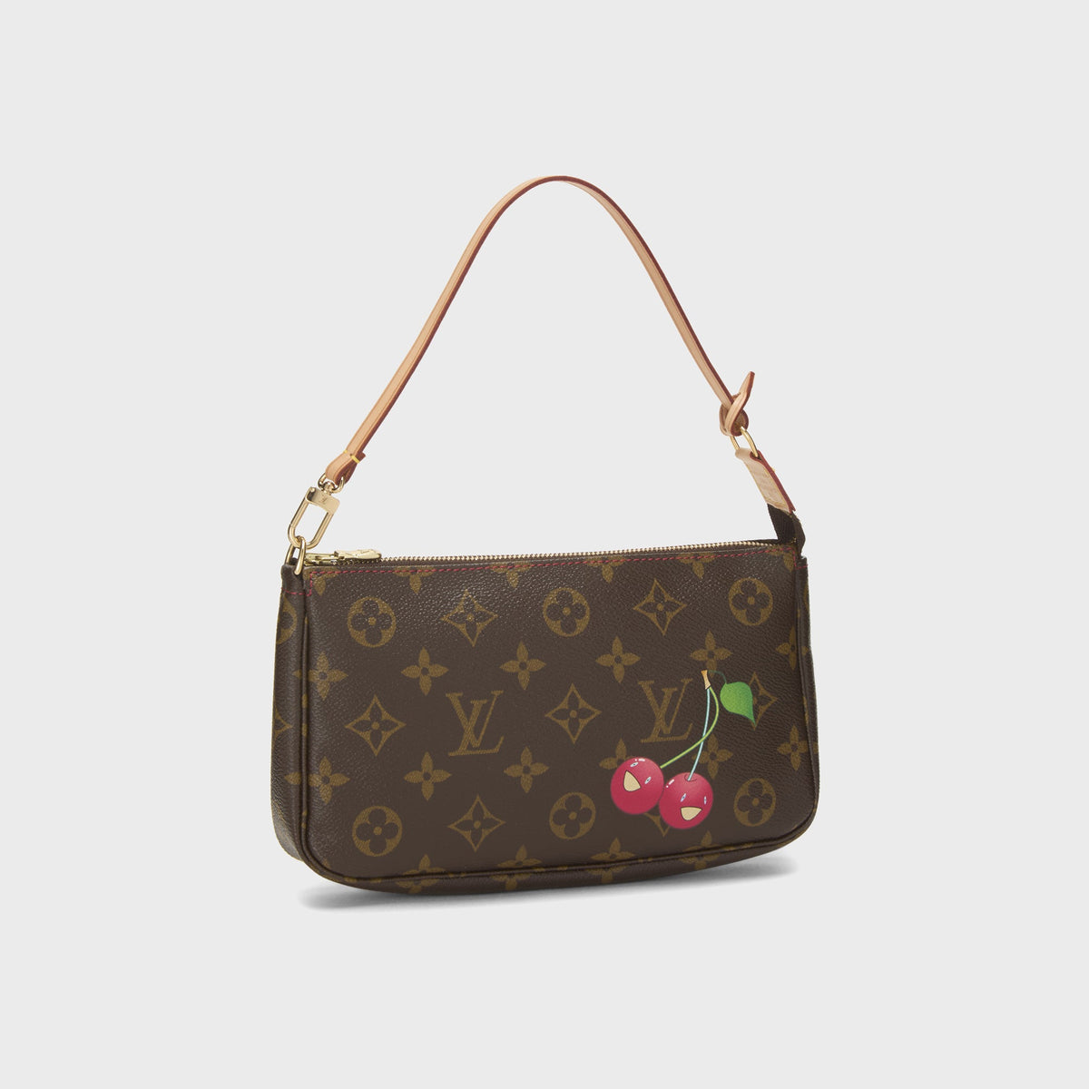 WGACA Louis Vuitton x Takashi Murakami Cherry Pochette Accessoires V2 Bag - Brown