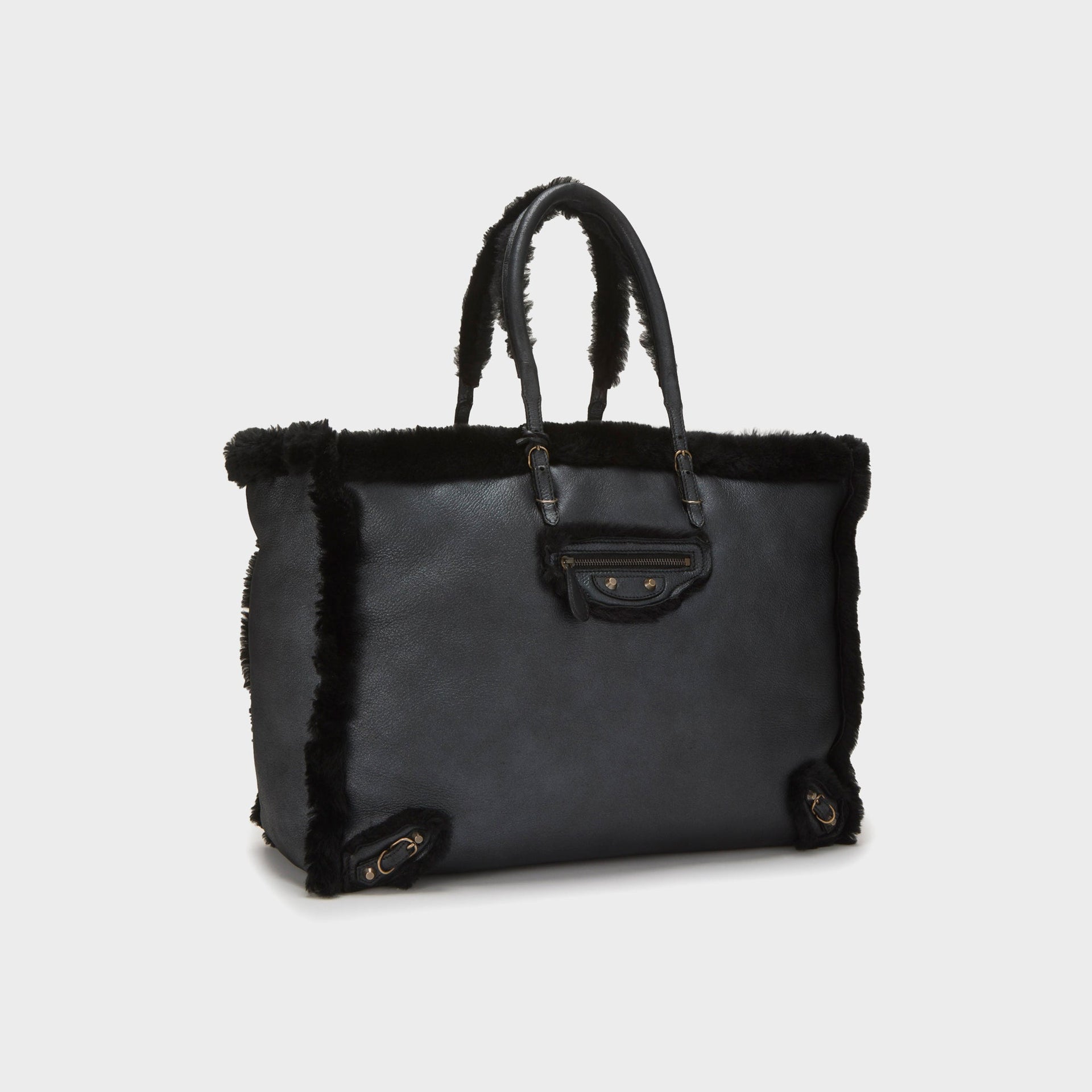 WGACA Balenciaga Shearling Papier A4 Large - Black