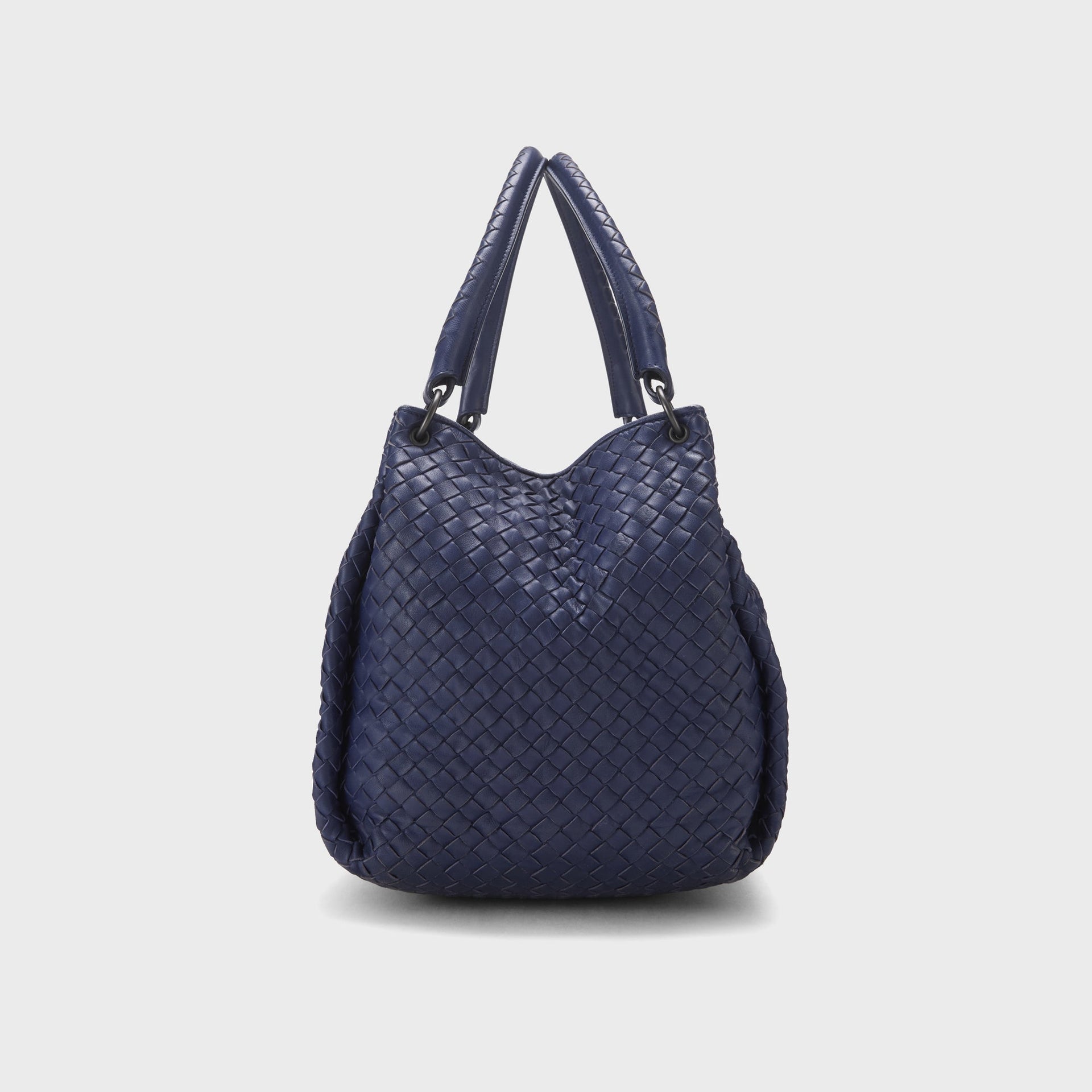 WGACA Bottega Venata Intrecciato Parachute Medium Tote Bag - Purple