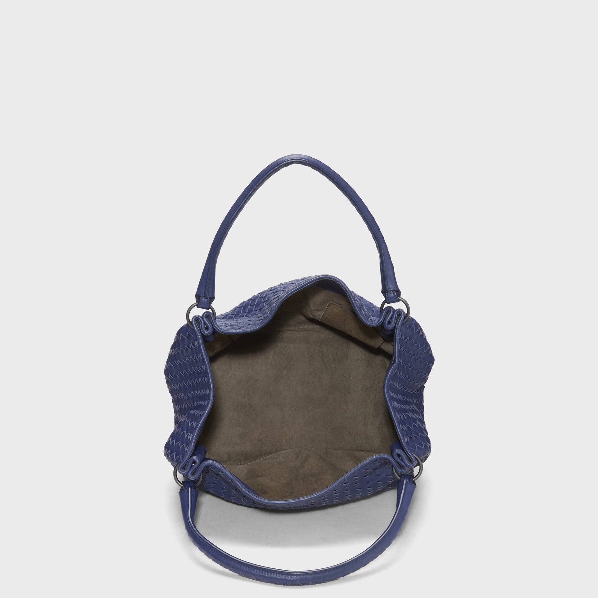 WGACA Bottega Venata Intrecciato Parachute Medium Tote Bag - Purple