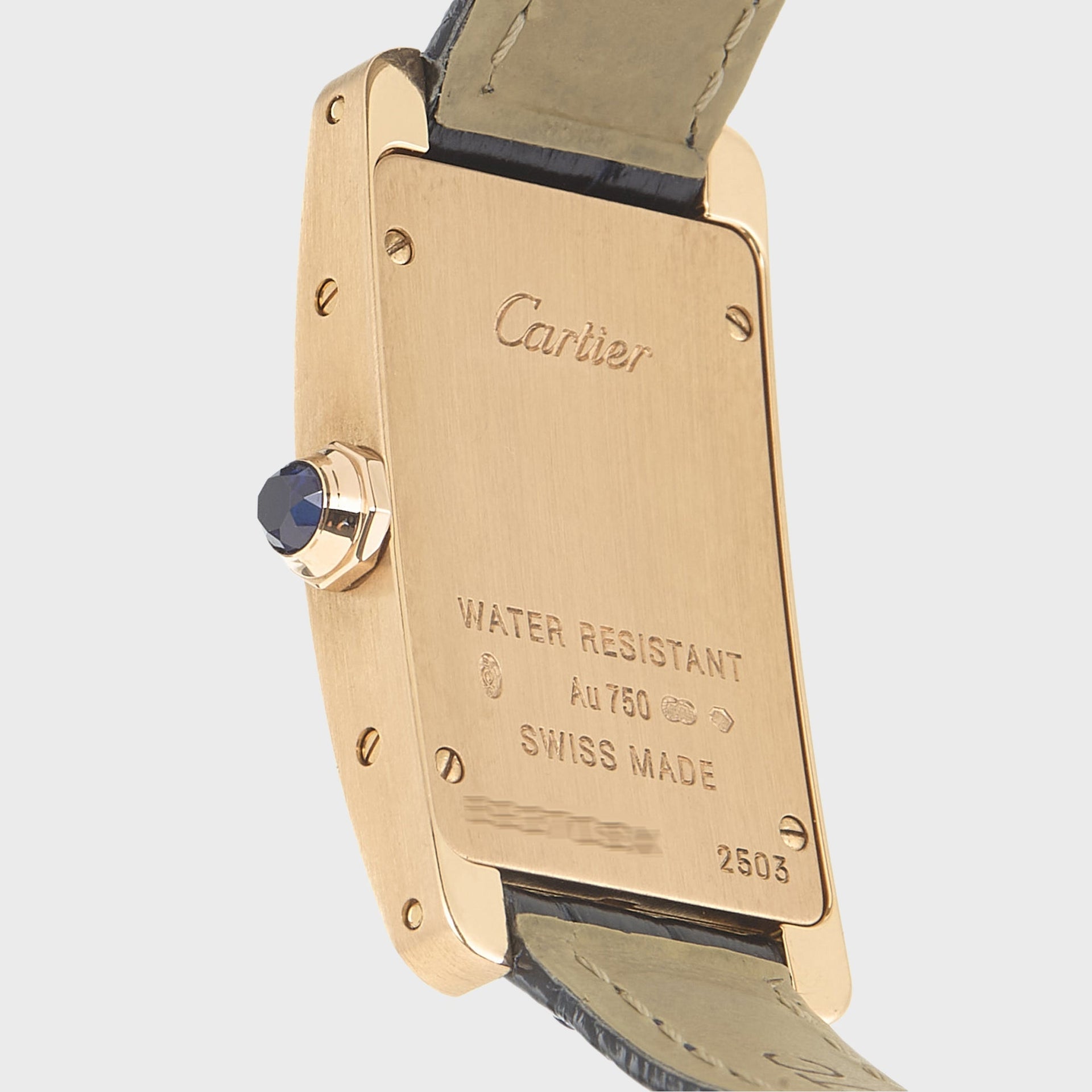 WGACA Cartier Tank Americaine Watch 35mm - Silver/ Rose Gold