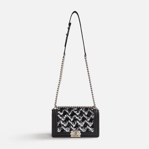 WGACA Chanel Sequin Small Half Flap Bag - Black – Kith