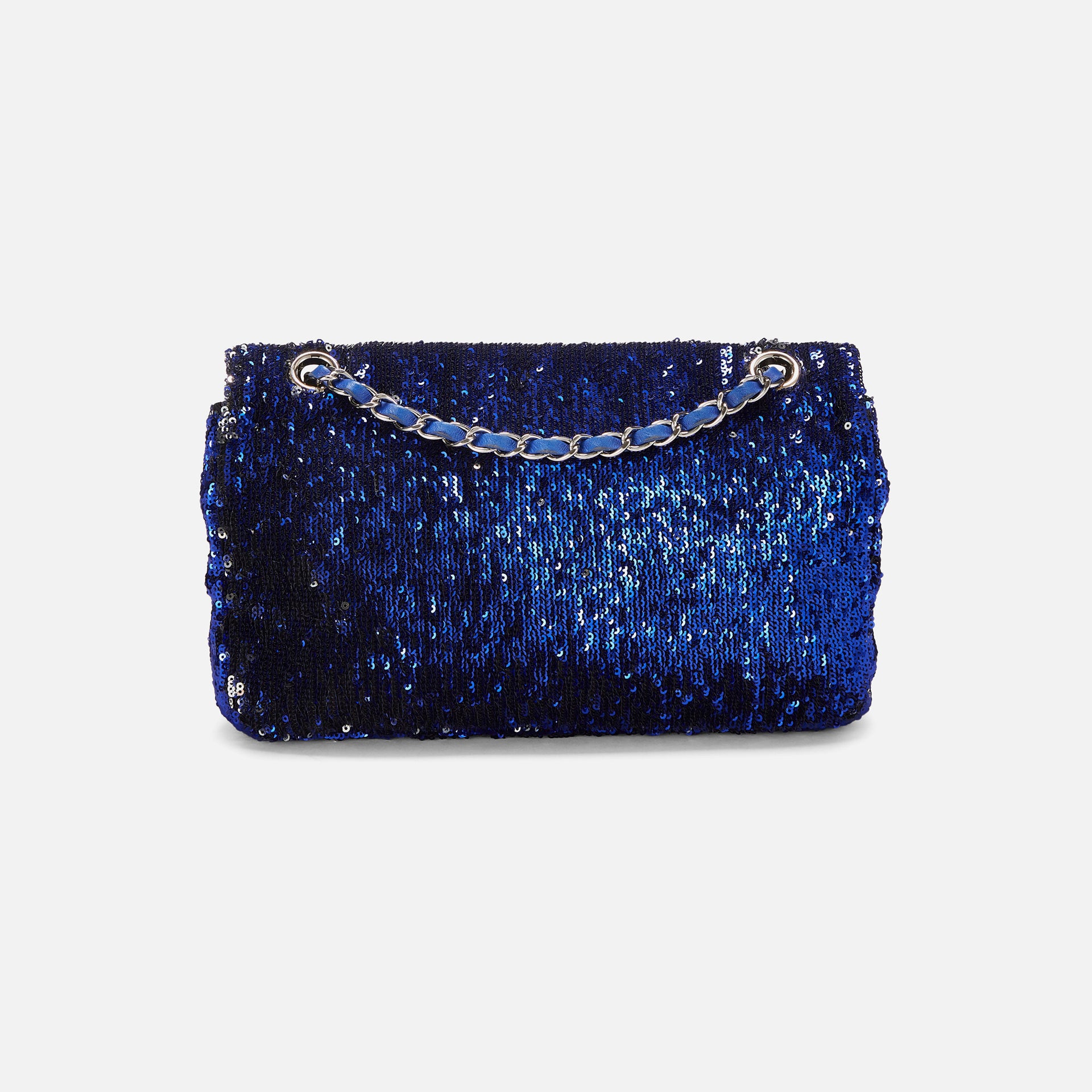 WGACA Chanel Sequin Half Flap 10" - Blue