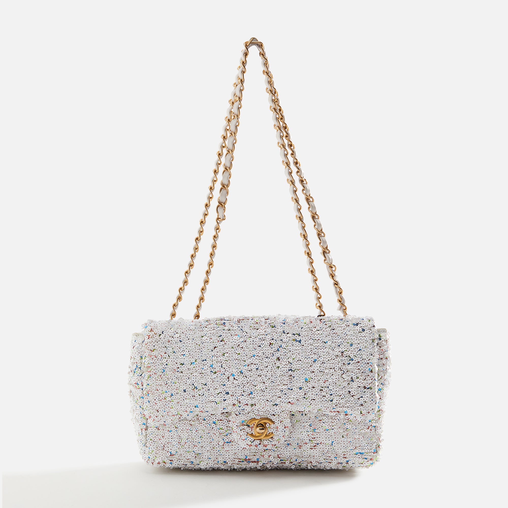 details knit dress white spring chanel flap bag pink - Shoppisticated