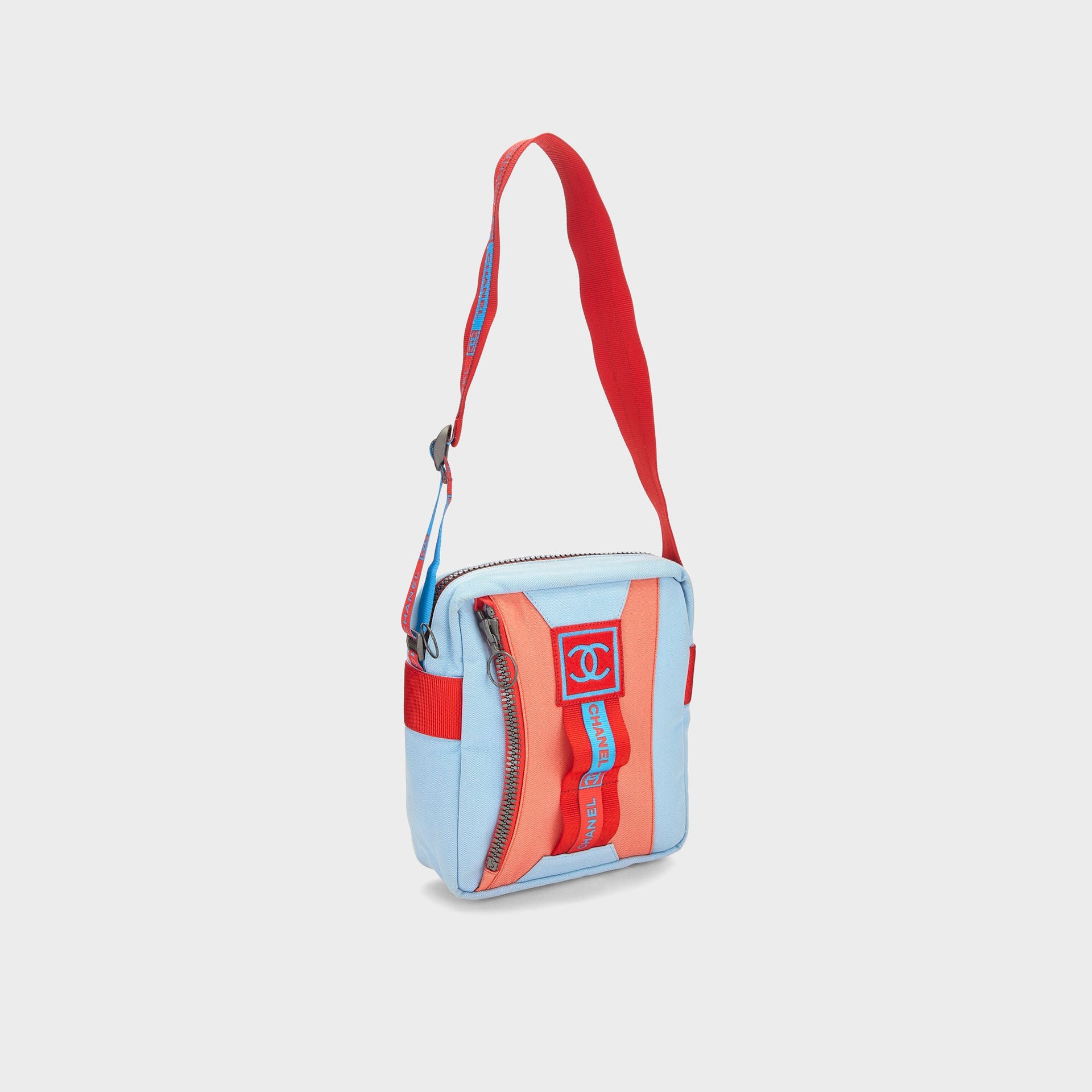 WGACA Multicolor Canvas Sportline Crossbody Small - Blue / Orange