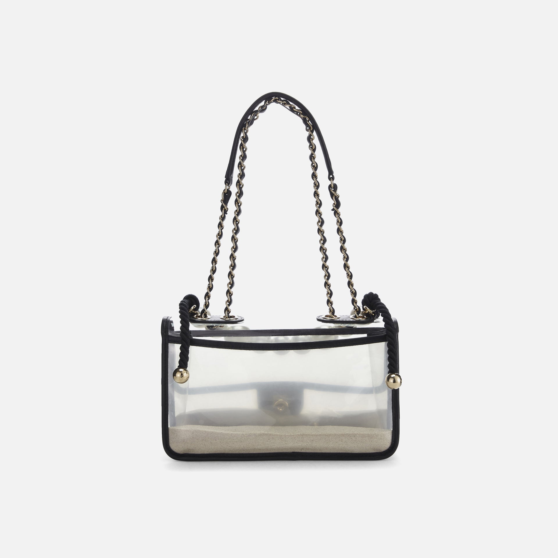 WGACA Chanel Sand By The Sea Flap Medium - Black Vinyl