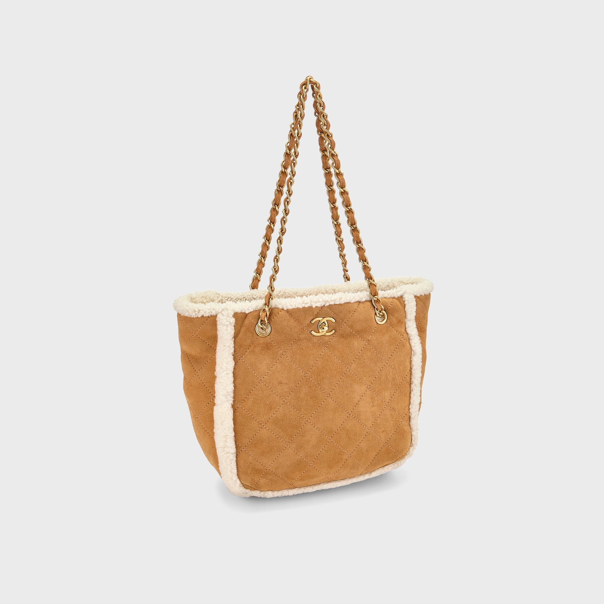 WGACA Chanel Shearling Coco Neige Shopping Tote Small - Brown – Kith