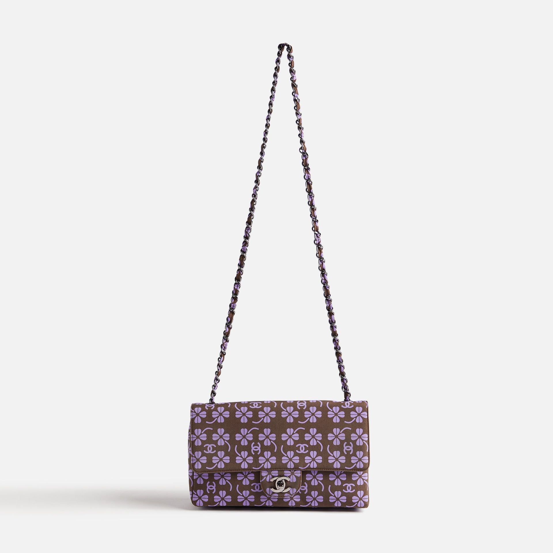 WGACA Chanel Nylon Clover Bag - Brown / Purple
