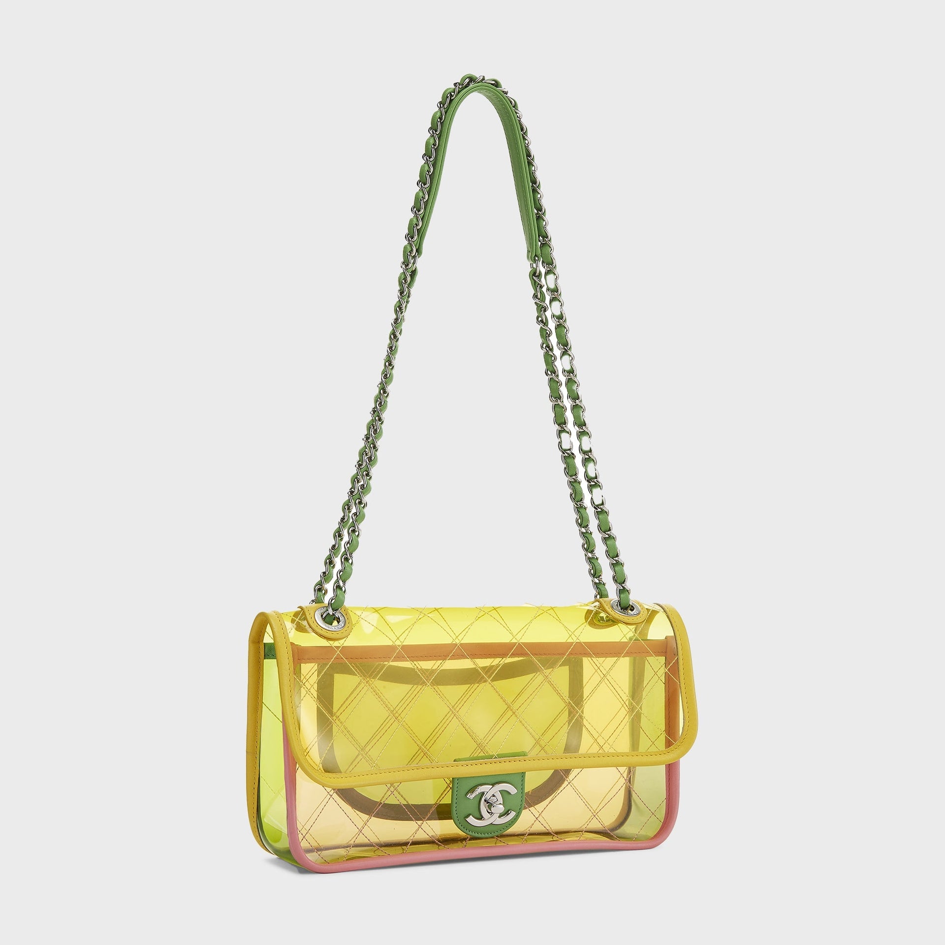 WGACA Chanel Quilted Vinyl Coco Splash Classic Flap Mini - Multi