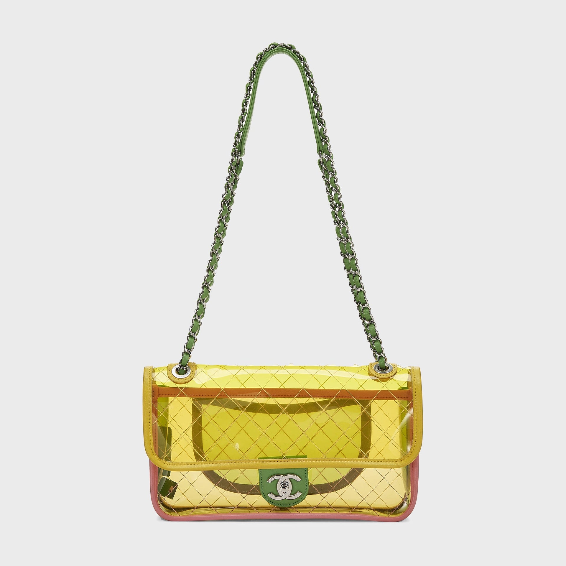 WGACA Chanel Quilted Vinyl Coco Splash Classic Flap Mini - Multi