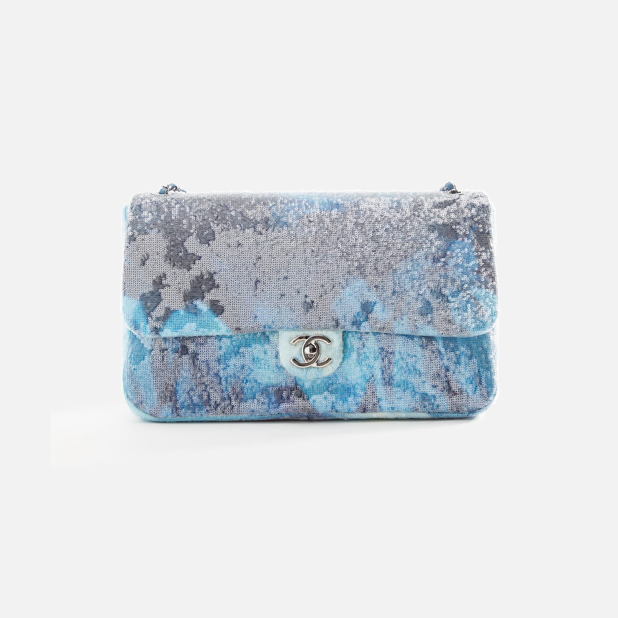 WGACA Chanel Sequin Waterfall XL Flapbag - Blue – Kith