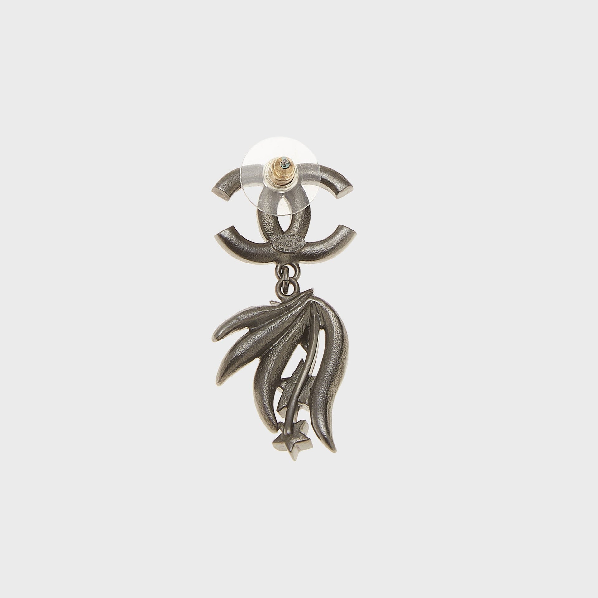 WGACA Chanel Crystal CC Stars Earrings - Silver