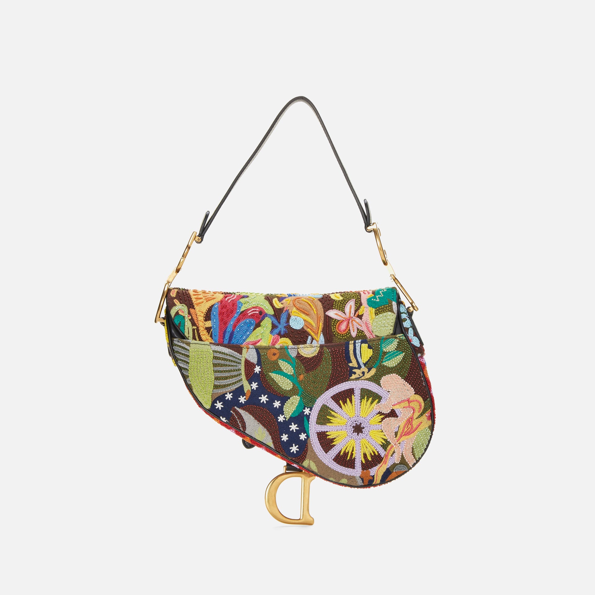 WGACA Christian Dior Multi Embellished Saddle Bag - Multi